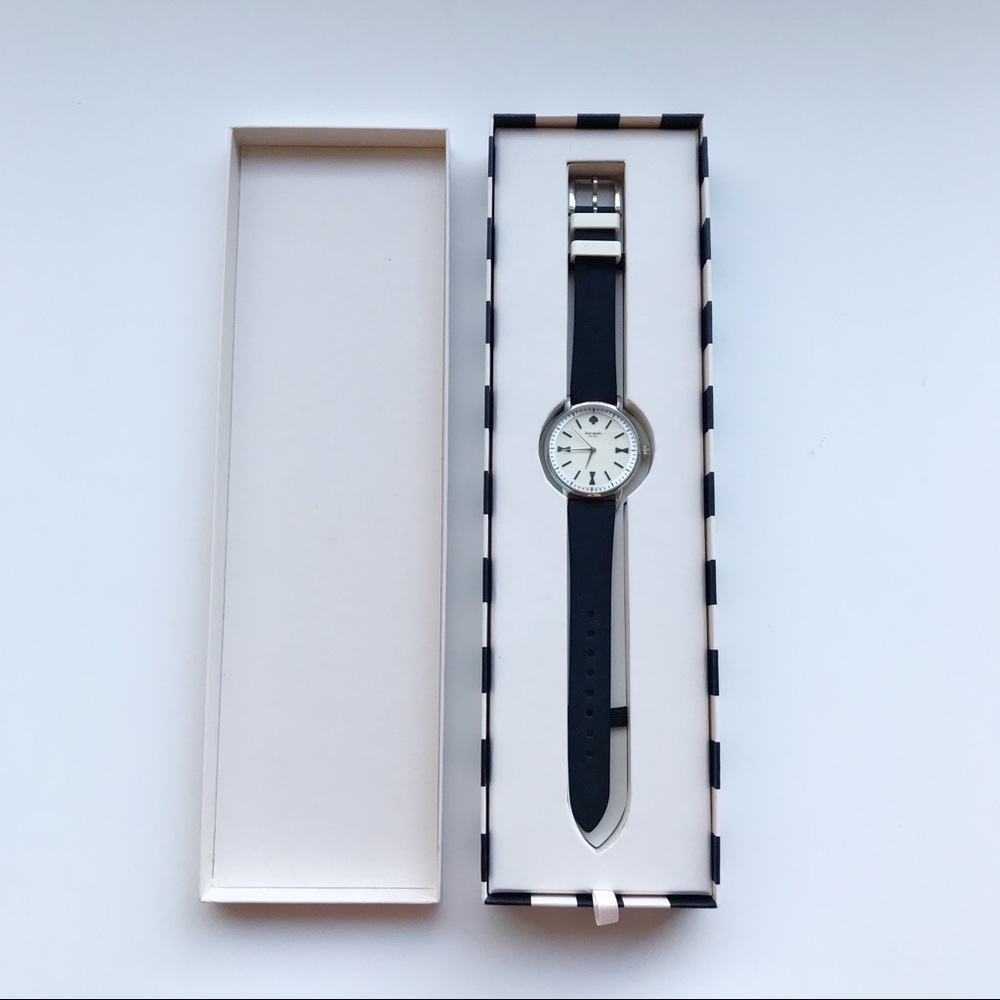 Kate Spade Crosby Watch Black Silicone Strap